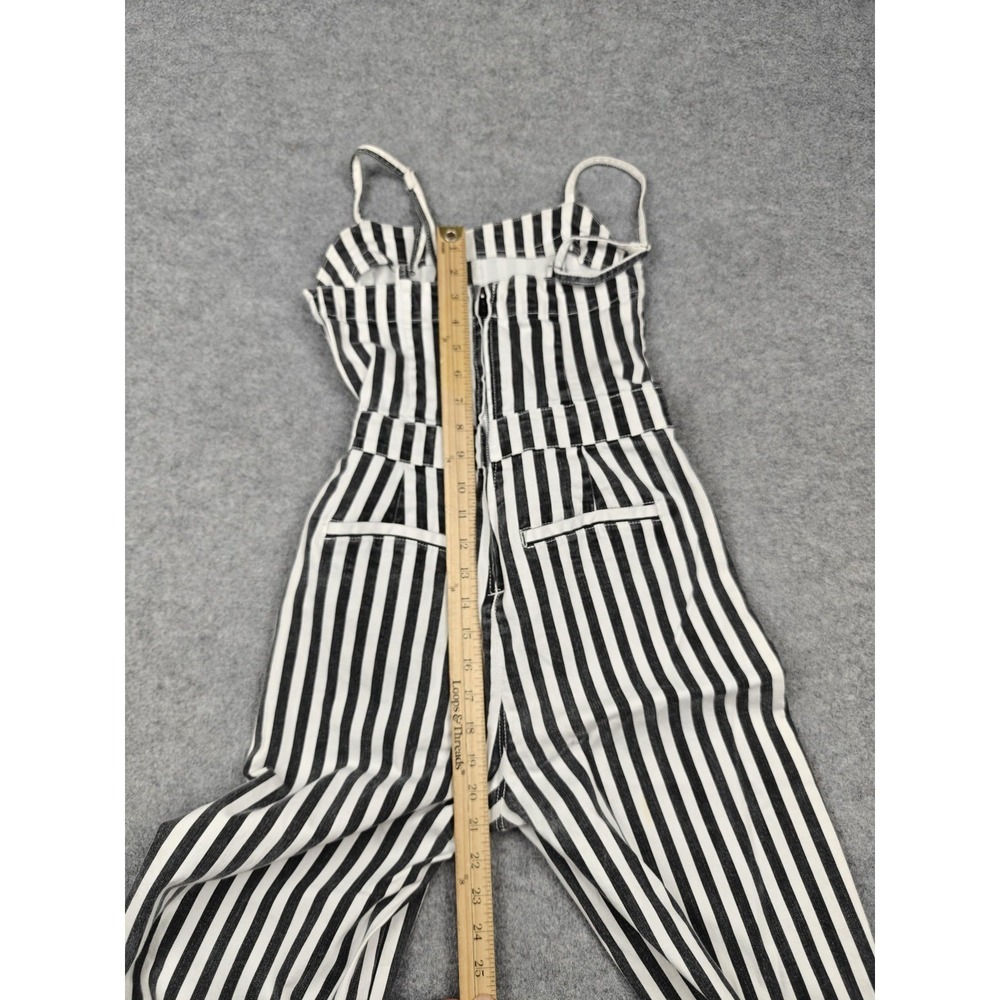 Rachel Rachel Roy Jumpsuit Womens 2 Black Striped Tie Waist Square Neck Wide Leg - Picture 10 of 13